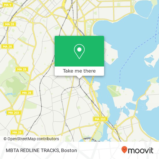 Mapa de MBTA REDLINE TRACKS