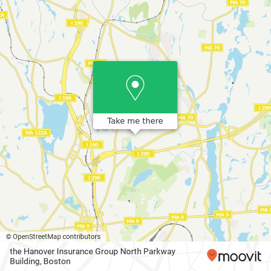 Mapa de the Hanover Insurance Group North Parkway Building