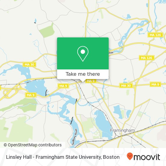 Mapa de Linsley Hall - Framingham State University