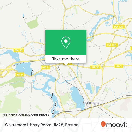 Mapa de Whittemore Library Room UM28