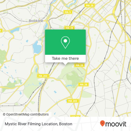 Mystic River Filming Location map