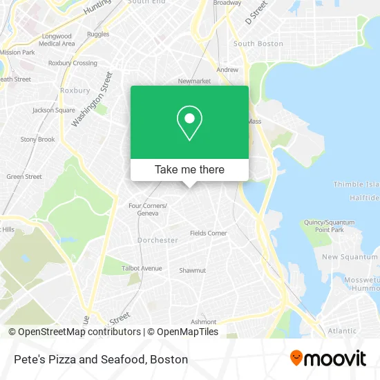 Pete's Pizza and Seafood map