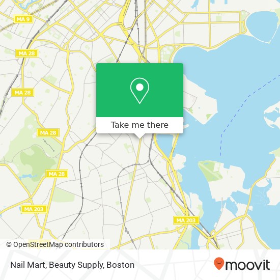 Mapa de Nail Mart, Beauty Supply