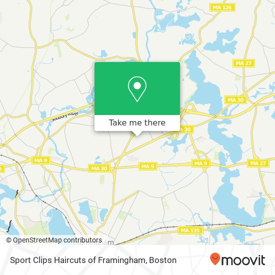 Mapa de Sport Clips Haircuts of Framingham