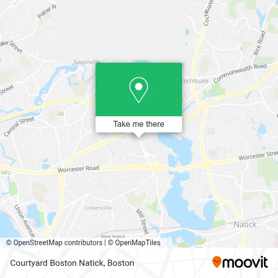 Courtyard Boston Natick map