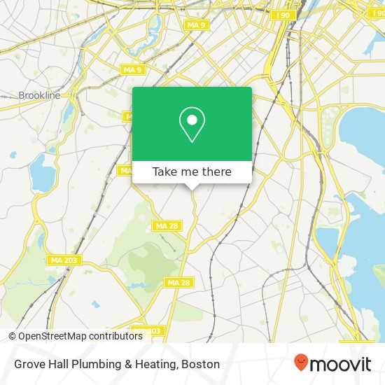 Mapa de Grove Hall Plumbing & Heating