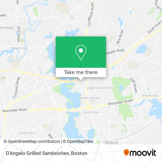 Mapa de D'Angelo Grilled Sandwiches