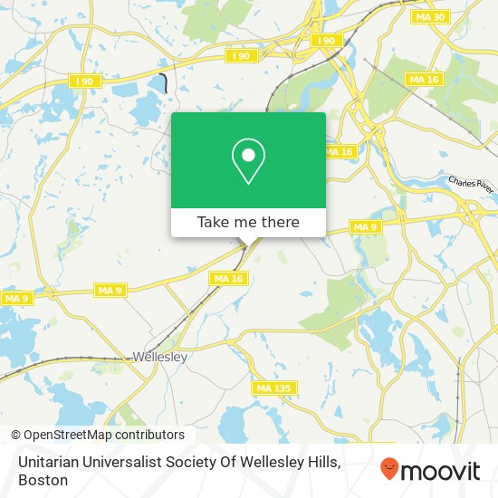 Mapa de Unitarian Universalist Society Of Wellesley Hills