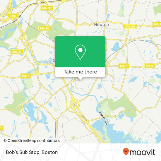 Bob's Sub Stop map