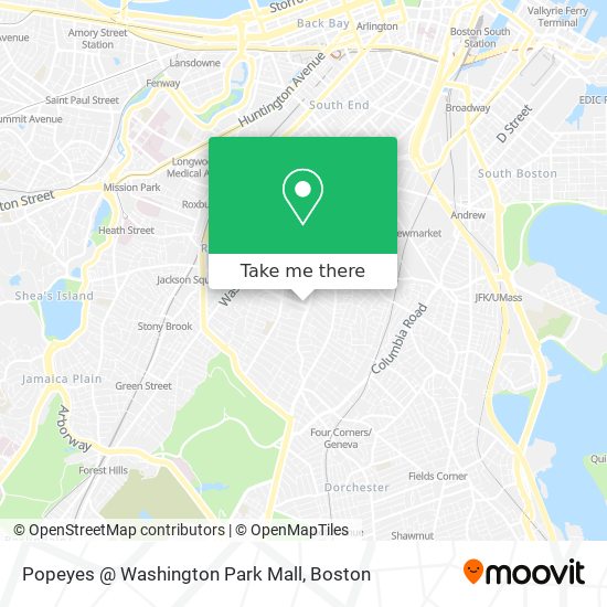 Popeyes @ Washington Park Mall map