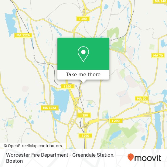 Worcester Fire Department - Greendale Station map