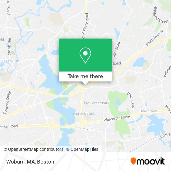 Mapa de Woburn, MA