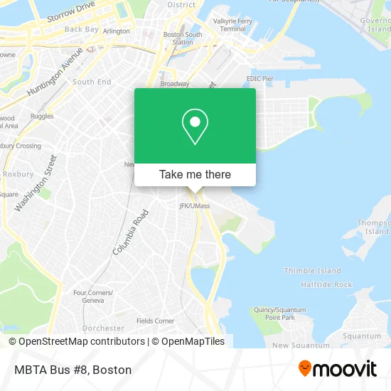 Mapa de MBTA Bus #8