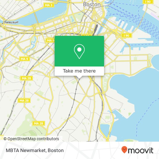 Mapa de MBTA Newmarket