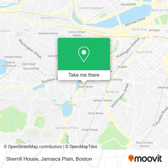 Mapa de Sherrill House, Jamaica Plain