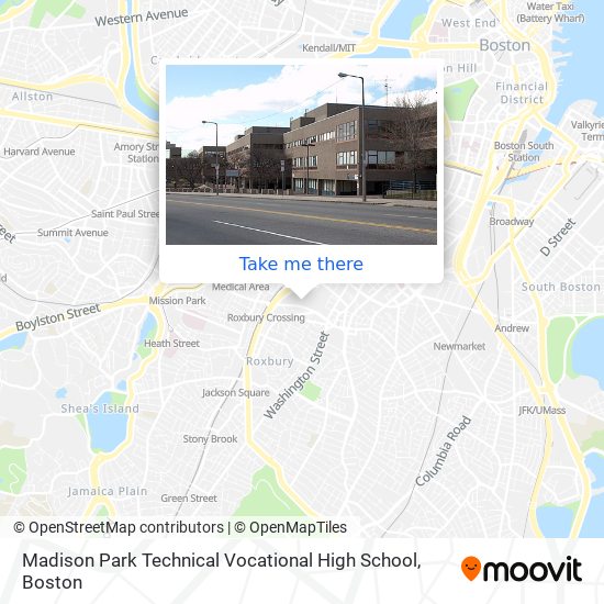 Madison Park Technical Vocational High School map