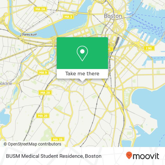 BUSM Medical Student Residence map