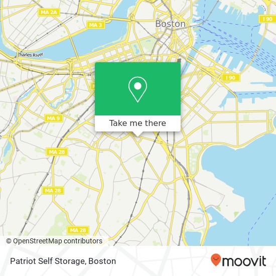 Mapa de Patriot Self Storage