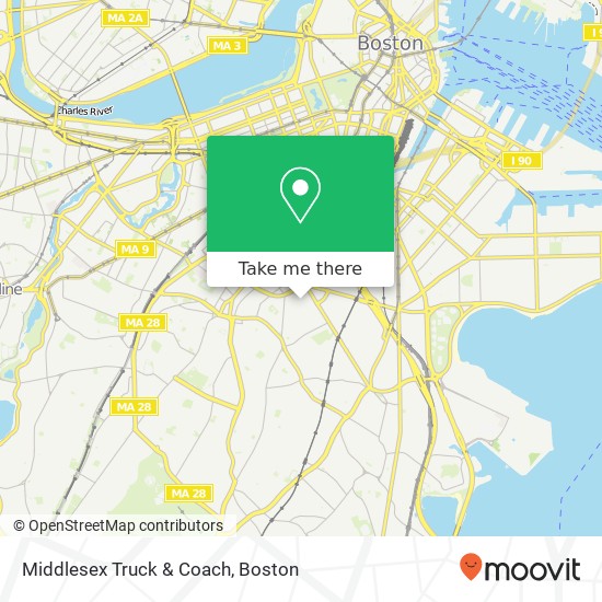 Mapa de Middlesex Truck & Coach