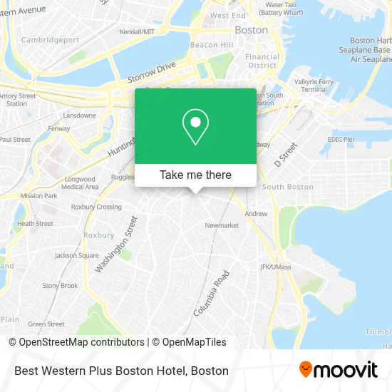 Best Western Plus Boston Hotel map