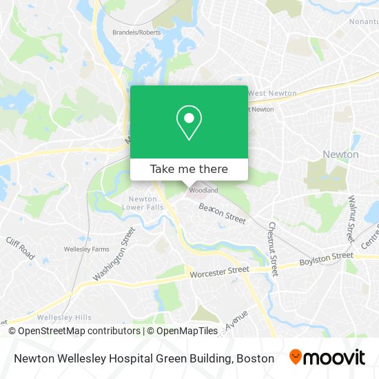 Mapa de Newton Wellesley Hospital Green Building