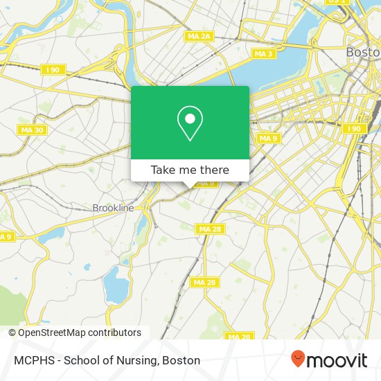 MCPHS - School of Nursing map