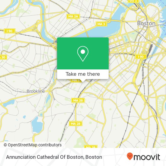 Mapa de Annunciation Cathedral Of Boston