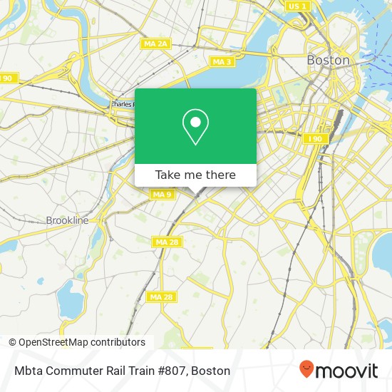 Mbta Commuter Rail Train #807 map