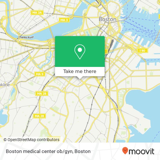 Boston medical center ob/gyn map