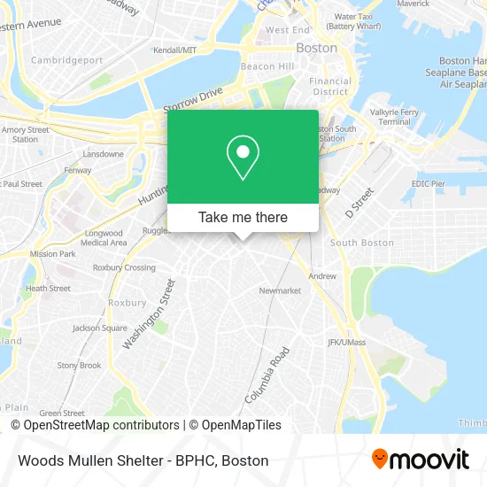 Woods Mullen Shelter - BPHC map