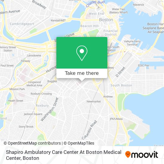 Mapa de Shapiro Ambulatory Care Center At Boston Medical Center