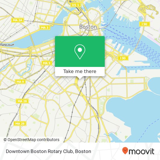 Mapa de Downtown Boston Rotary Club