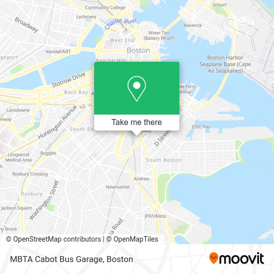 MBTA Cabot Bus Garage map