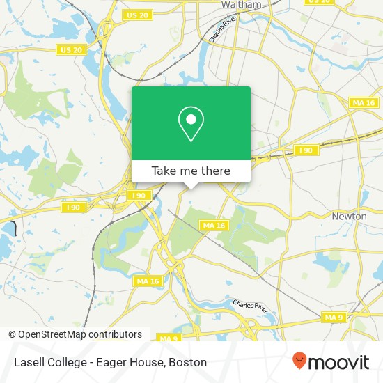 Lasell College - Eager House map