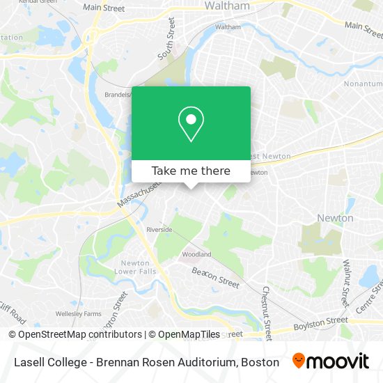 Mapa de Lasell College - Brennan Rosen Auditorium