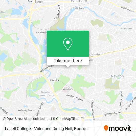 Lasell College - Valentine Dining Hall map