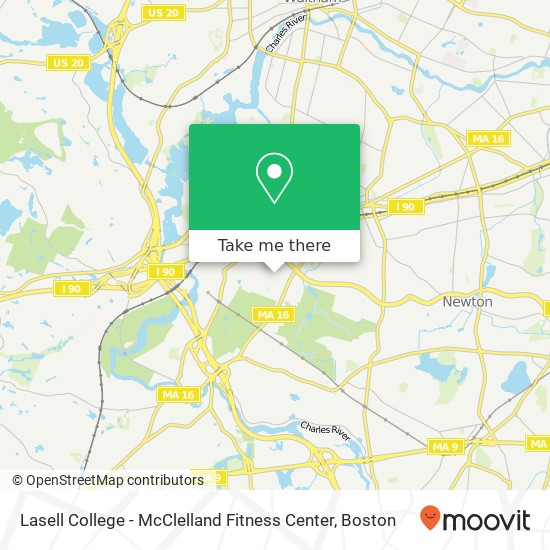 Mapa de Lasell College - McClelland Fitness Center