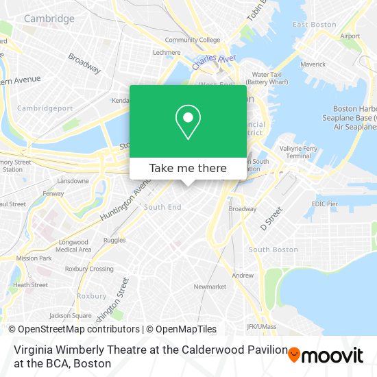Mapa de Virginia Wimberly Theatre at the Calderwood Pavilion at the BCA
