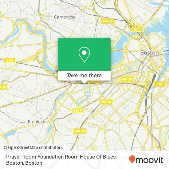 Mapa de Prayer Room Foundation Room House Of Blues Boston