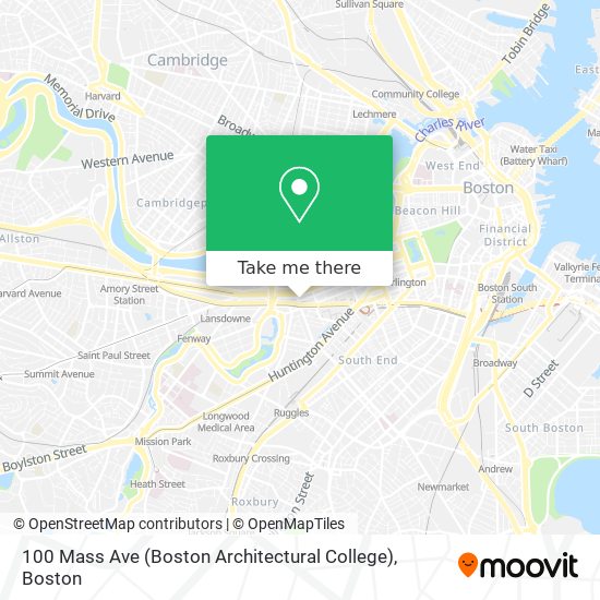 100 Mass Ave (Boston Architectural College) map