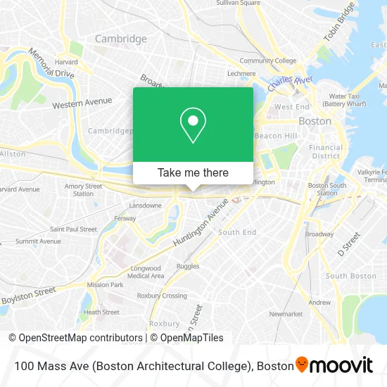 100 Mass Ave (Boston Architectural College) map