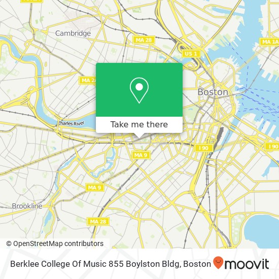 Berklee College Of Music 855 Boylston Bldg map