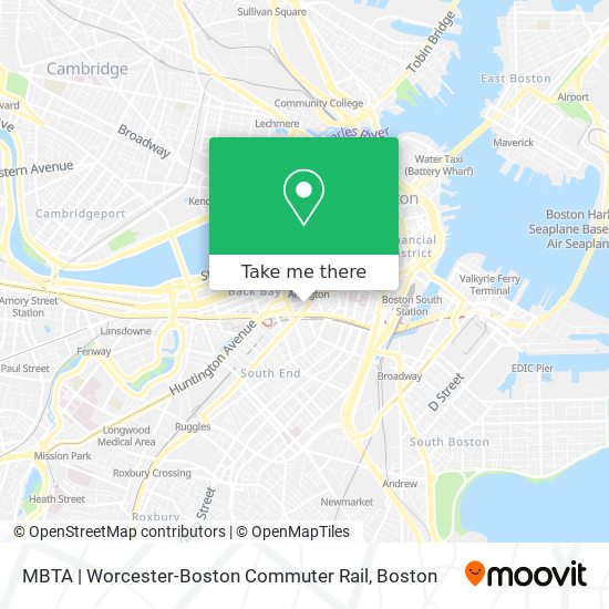 MBTA | Worcester-Boston Commuter Rail map