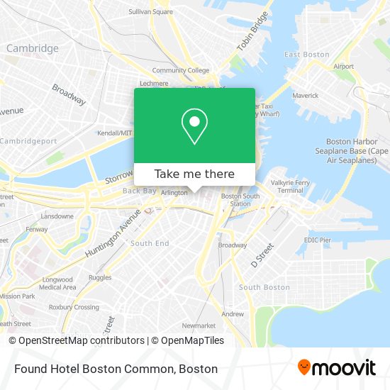 Mapa de Found Hotel Boston Common