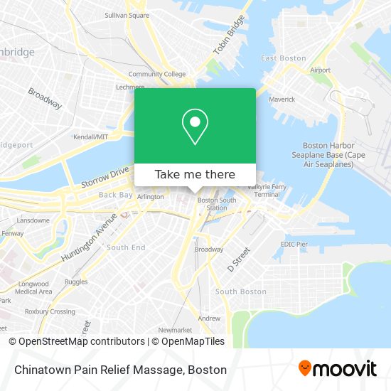 Chinatown Pain Relief Massage map