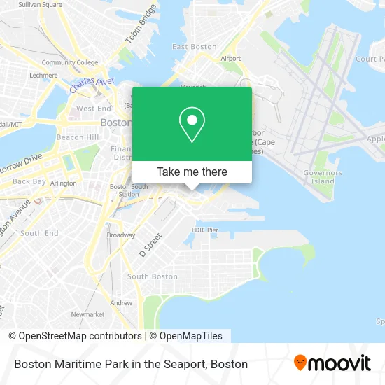 Mapa de Boston Maritime Park in the Seaport