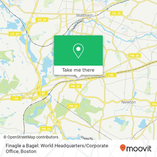 Finagle a Bagel: World Headquarters / Corporate Office map