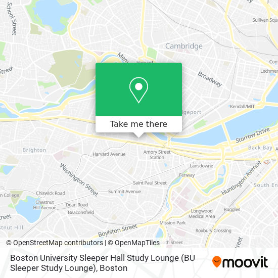 Mapa de Boston University Sleeper Hall Study Lounge (BU Sleeper Study Lounge)