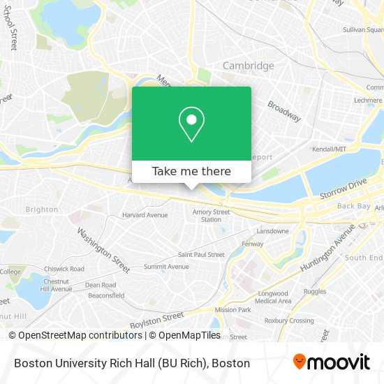 Boston University Rich Hall (BU Rich) map