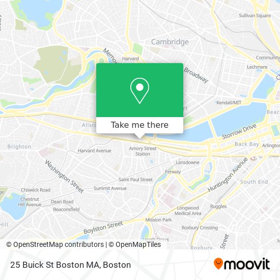 Mapa de 25 Buick St Boston MA